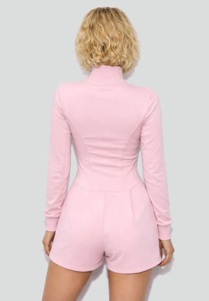 Комбинезон спортивный из футера с длинным рукавом